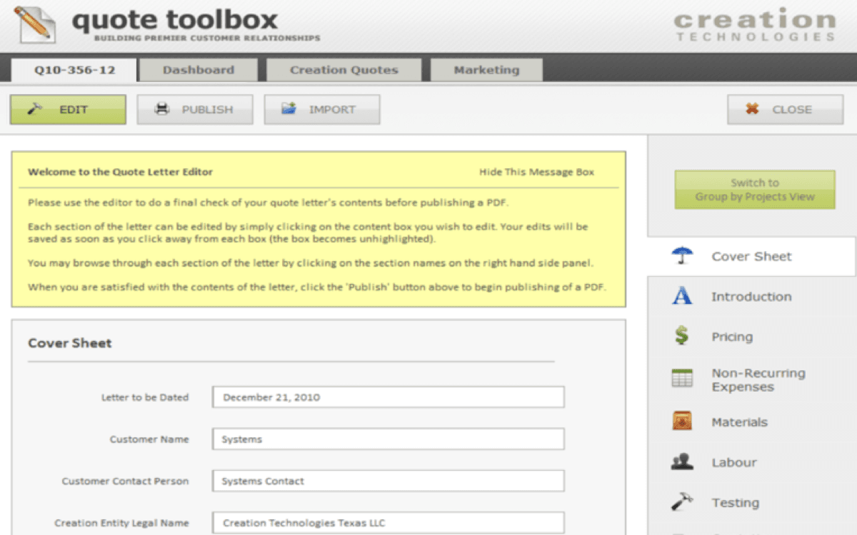 Quote Toolbox App